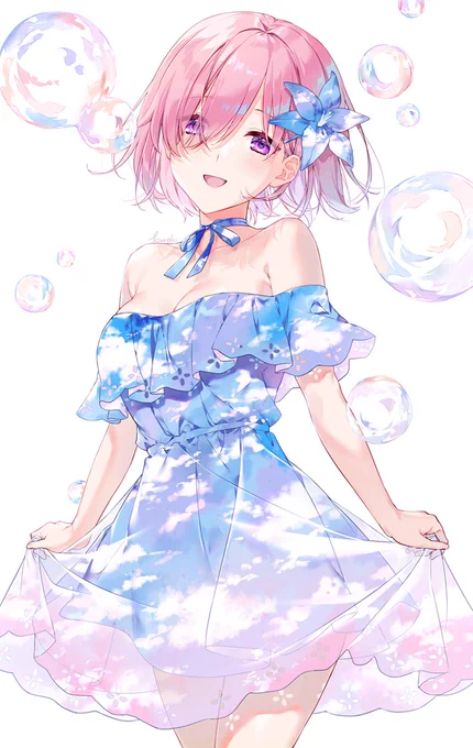 空色ドレスなマシュ💙💜 
