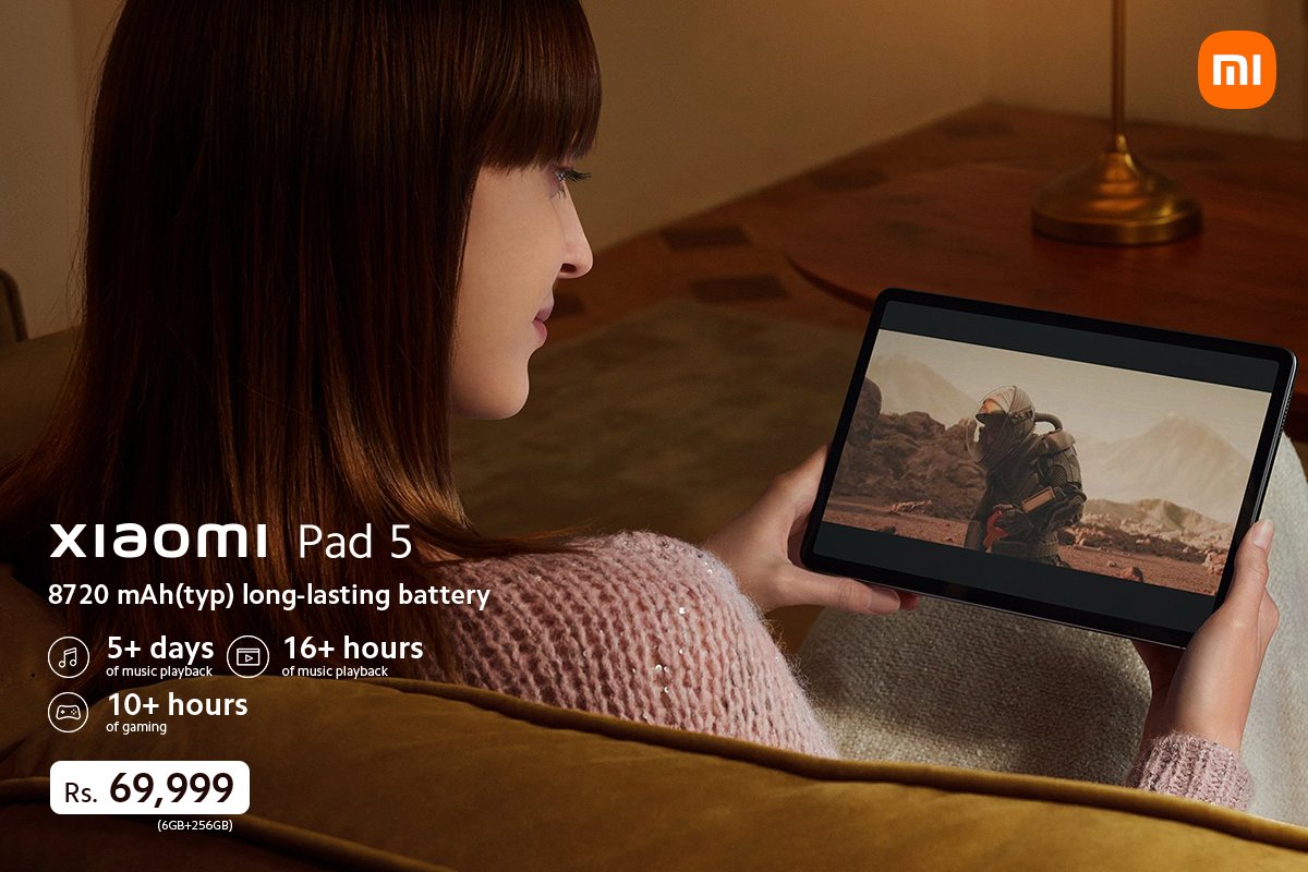 Xiaomi_Pakistan's tweet photo. The extra-large battery capacity of #XiaomiPad5 provides support all day, every day so that you never have to worry about running out of power. 

Shop now at corecart: https://t.co/4pB4xA2l7O
or mistore: https://t.co/pu74DHdQBZ
#PlayHardWorkSmart https://t.co/Md0Fl45tiS