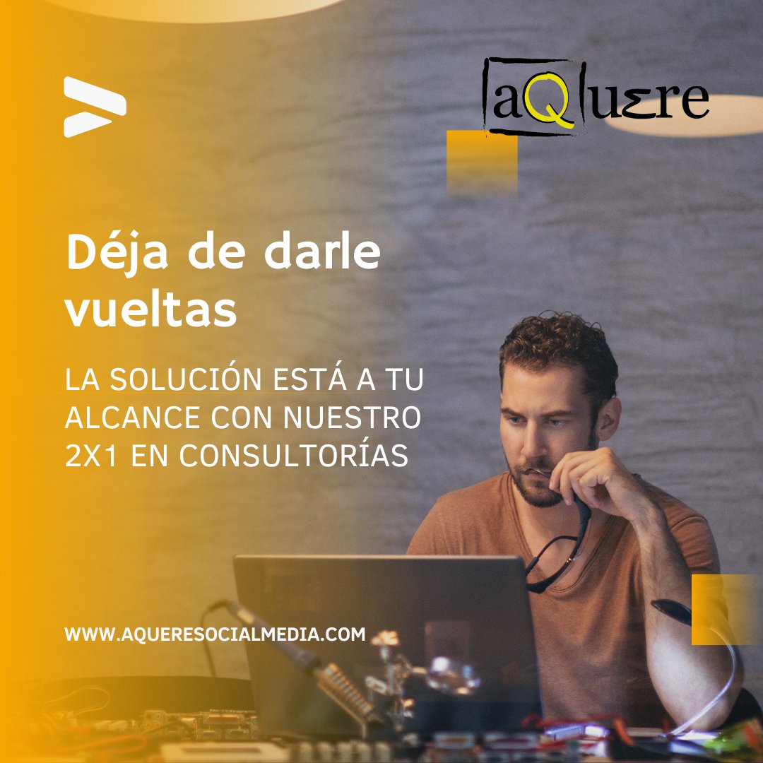 AquereSM's tweet photo. Después de tu merecido descanso navideño🎅🎅, te esperamos con nuestra oferta de 2X1 en horas de consultoría ONLINE👩‍💻. ¡Infórmate! https://t.co/H6et2kHArQ