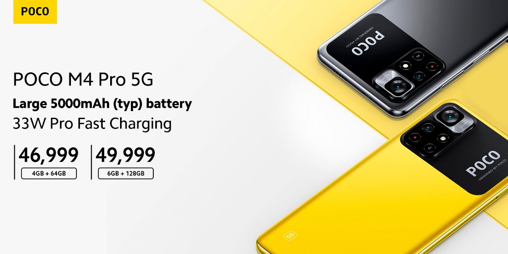 PocoPakistan's tweet photo. The battery that keeps you powered day and night, #POCOM4Pro 5G's comes with a large 5000mAh (typ) battery.
Buy now: https://t.co/aOT5iNS0US
#PowerUpYourFun https://t.co/qjMOo404sZ