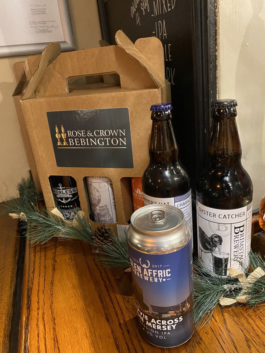 RoseAndCrownBeb's tweet photo. Gift packs available online now and in the pub:

• 3 pack - £10
• 6 pack - £18
• 12 pack - £32.40

Available in different varieties - Pale, IPA, Dark and Mixed (6&amp;12 only). 

Collection or Home delivery guaranteed before Xmas! 

https://t.co/VGCaKELIFp https://t.co/nCdCoG2j7I