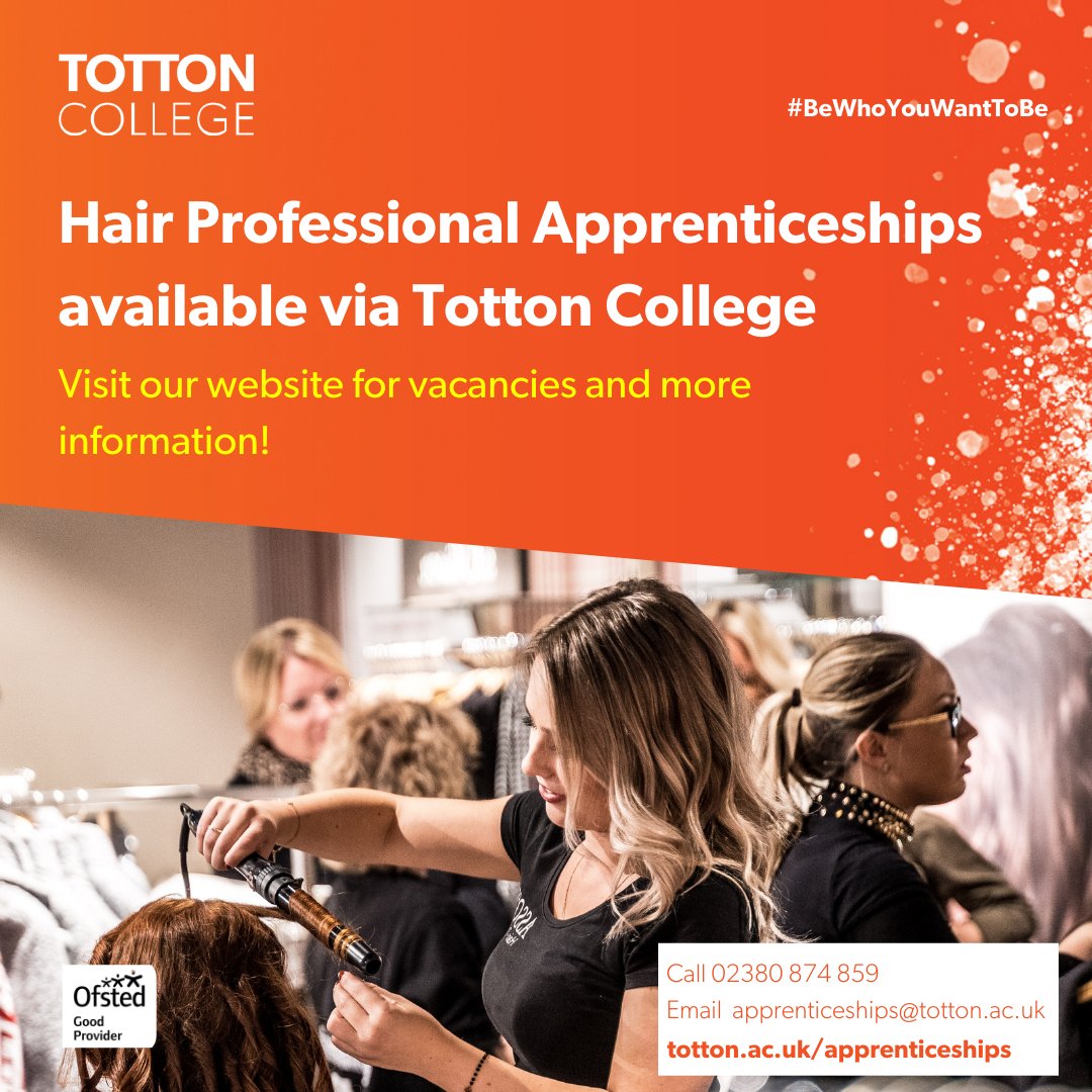 Looking to start the new year with a new career? We have a number of hair professional vacancies waiting to be filled!

Gain key experience, learn new skills and earn money at the same time!

To apply for one of our hair professional apprenticeships visit ow.ly/rnnw50HghPI