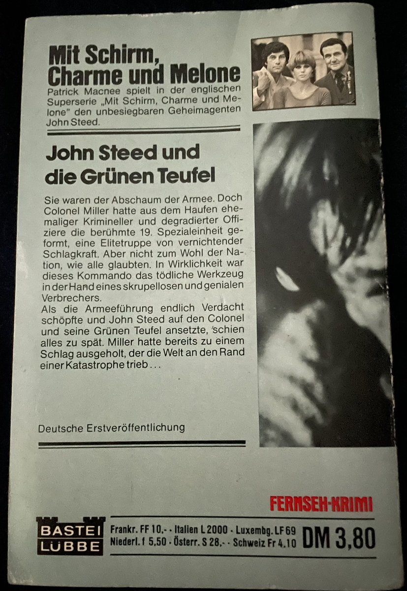 TimeLordDrew61's tweet photo. Postman just delivered a new book In Conversation with Brian Clemens &amp; another German paperback of The New Avengers novel Fighting Men by Justin Cartwright in German known as Mit Schirm Charme und Melone. #TheNewAvengers #FightingMen #BrianClemens   #MitSchirmCharmeundMelone https://t.co/XQY0zKxBYs
