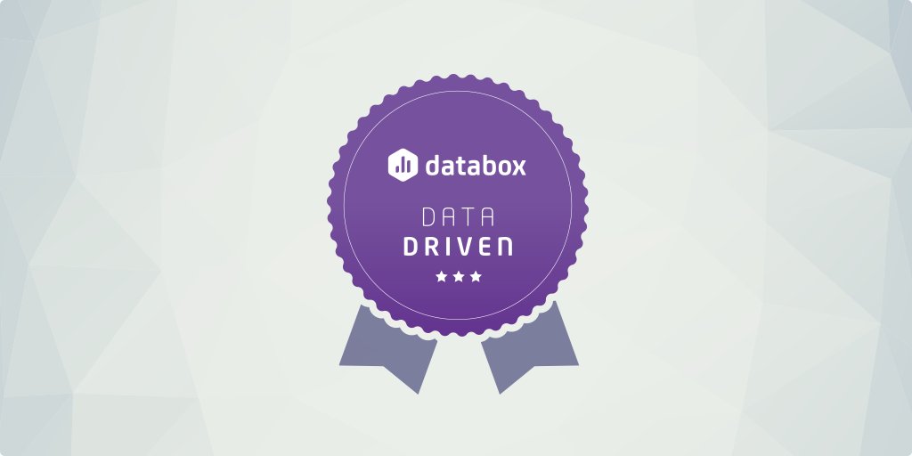 It's official – we're #DataDriven! We're excited and proud of our recognition from <a href="/databoxHQ/">Databox</a>.