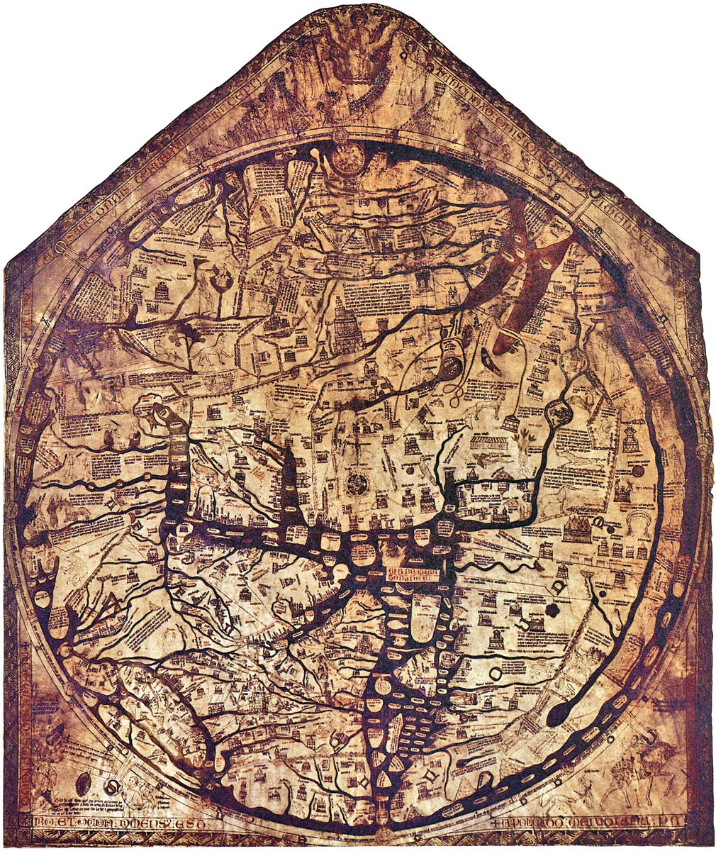 ParkerLibCCCC's tweet photo. Food for festive thought: this whole page of our #CCCC66 #mappamundi measures only 30 x 20 cm, vs its famous Hereford Map (158 x 133 cm, c1300): INCREDIBLE! (cf https://t.co/xNO1MUAt8W)
#Advent #MedievalTwitter #maps https://t.co/lXh8TC5n8Q