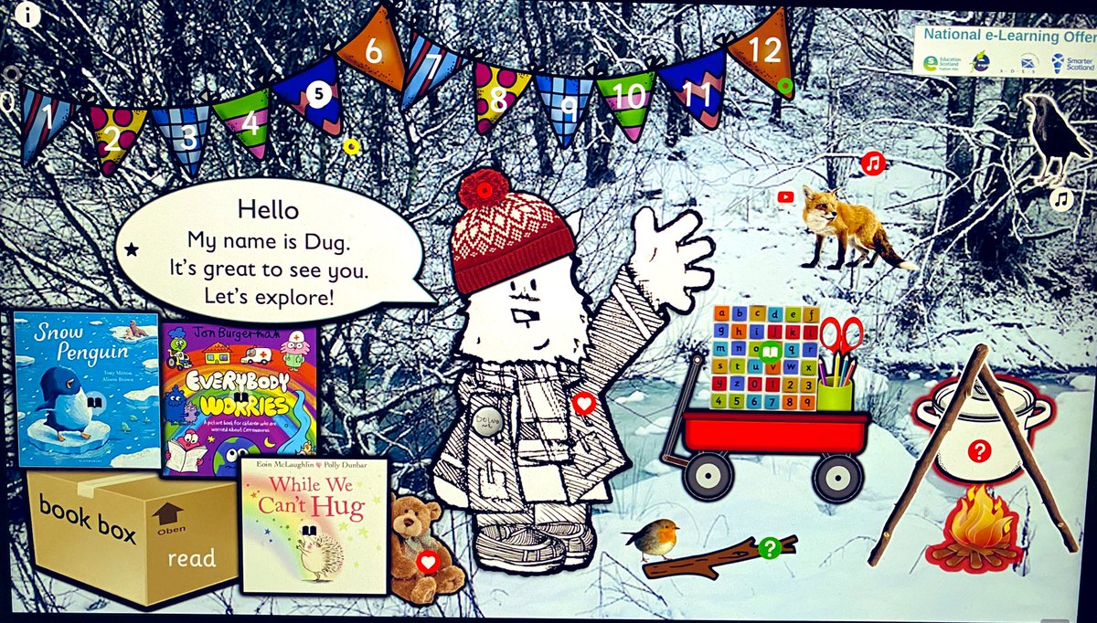 LynnTaylorEdu's tweet photo. Working on the finishing design touches of the @eSgoil and @EducationScot early years and primary virtual learning spaces for January. 

Part of the national e-learning offer they can be used in settings, schools or at home. https://t.co/CrrFjMqpIj