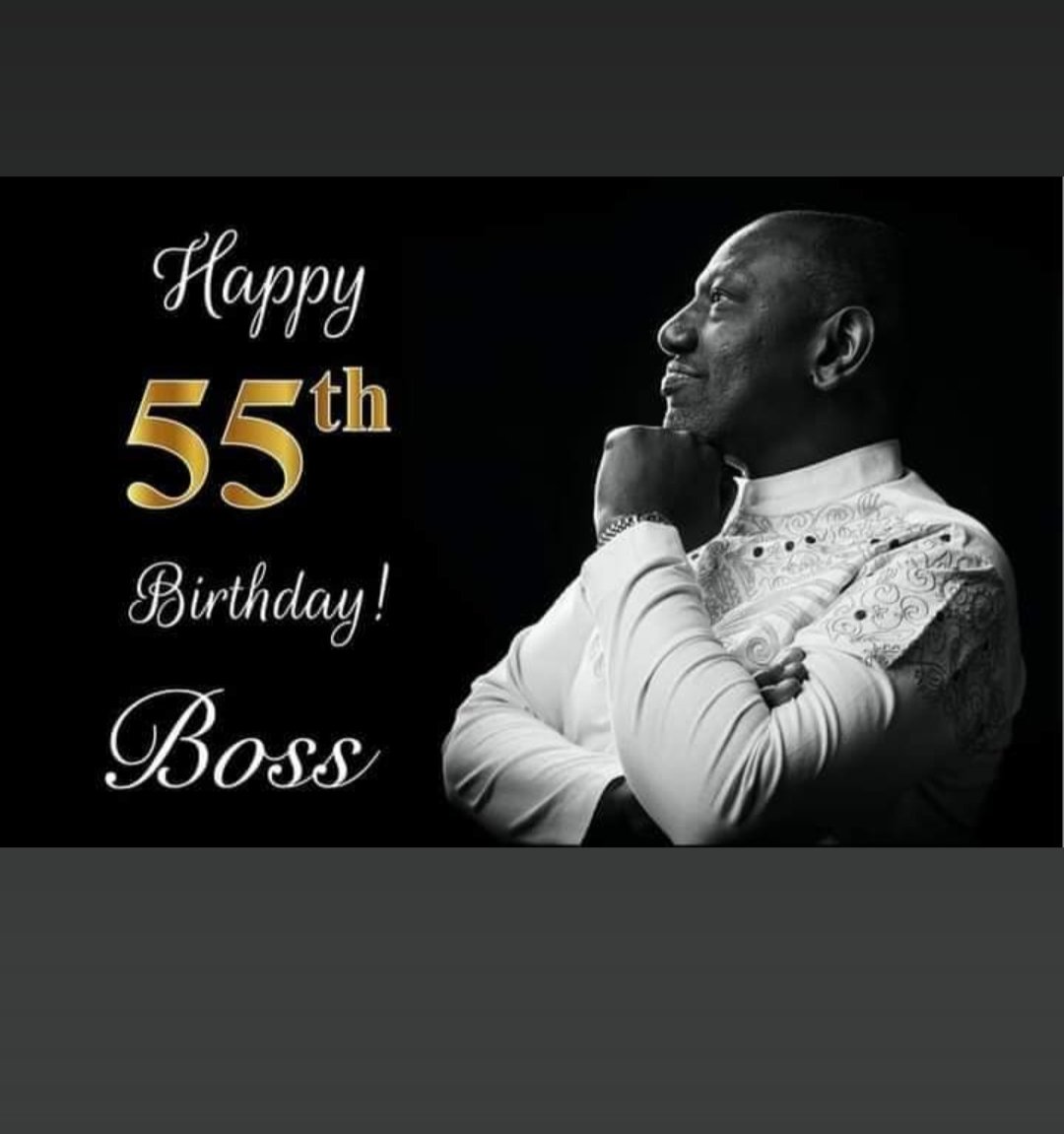 edd_afc's tweet photo. Happy 55th to the 5th #KaziNiKazi #Doyen #HAPPYBIRTHDAY #RutoAt55 https://t.co/q4ijHNconT