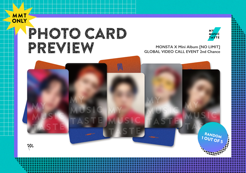 _mmtshop's tweet photo. #MONBEBE! You get the first sneak peek👀at the MMT exclusive photocard!🎴

Buy MONSTA X Mini Album [NO LIMIT] to get yours!
👉https://t.co/Cm79sKJtrh

🗓️Available until December 27, 11:59 PM (KST)
📲Join the GLOBAL VIDEO CALL EVENT now!

#MONSTAX #MONSTAX_Fansign with #MMTShop https://t.co/HeWpxQv1o1