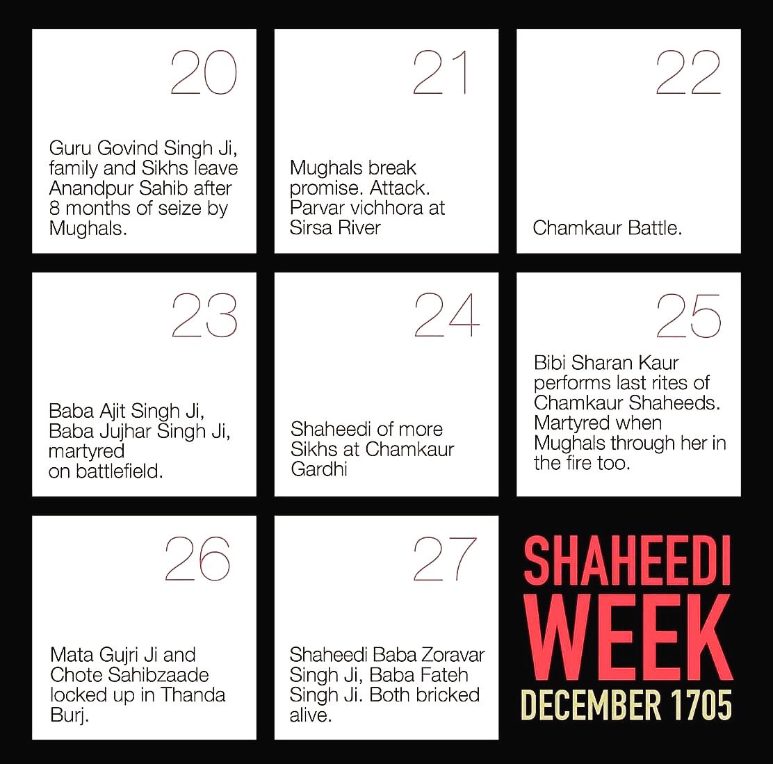 #Shaheedi Remembrance Week 
#chaarsahibzaade #matagujriji #GuruGobindSinghJi #Khalsa #Sikhs #anandpursahib