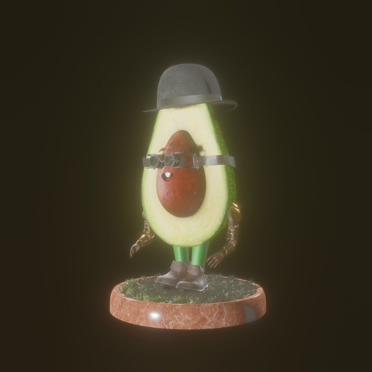 radel_art's tweet photo. My second avocado) Steampunk^)

#nft #avocadonft #crypto #cryptoavocado #3d #3davocado #modelling #animation #hippie #avocadohippie #NFTcollection #NFTGame #NFTCommunity #NFT #NFTs #nftart #avocado #avocadosteampunk #steam_punk #vocadopunk https://t.co/tgT7S0QJ7C