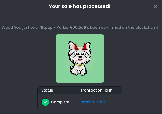 Nftpups.io - Yorkie Collection sold first puppy! 

opensea.io/collection/nft…

#nft #nftart #nftartist #nfts #nftcollector #nftcommunity  #digitalart #ETH #ethereumNFT #OpenSeaNFT #openseanfts #nftpupsio #Yorkshire