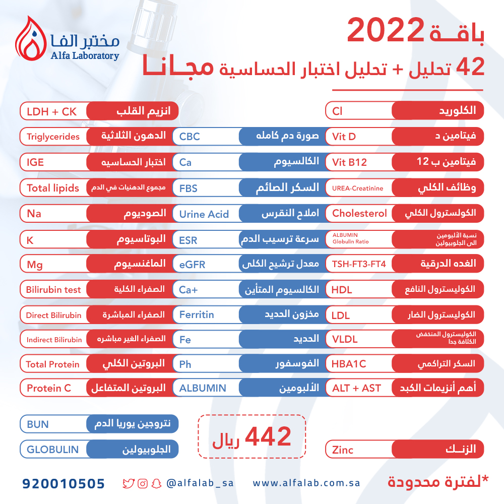 الفا حفر الباطن مختبرات مستشفى الملك