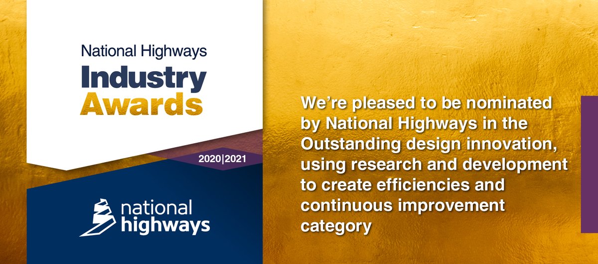 What a way to end the year! We have been shortlisted for the #NationalHighwaysIndustryAwards!
This is in recognition for the Intelliframe® which has been proven to deliver carbon efficiencies whilst improving road user experience. 
#innovation #carbonemissions