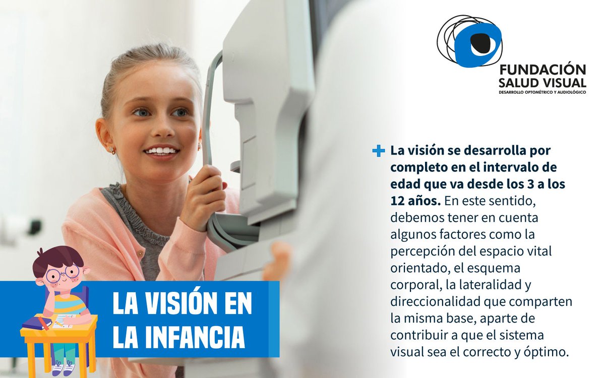 funsavi's tweet photo. 🧒👧 No hay una edad definida para la primera revisión óptica de un niño, pero sí es aconsejable realizarla cuanto antes. En función de la edad del menor, lo que cambia es el tipo de prueba que se le aplica. 🤓👇

#Visión #SaludVisual #Funsavi https://t.co/3WIVn32uf2