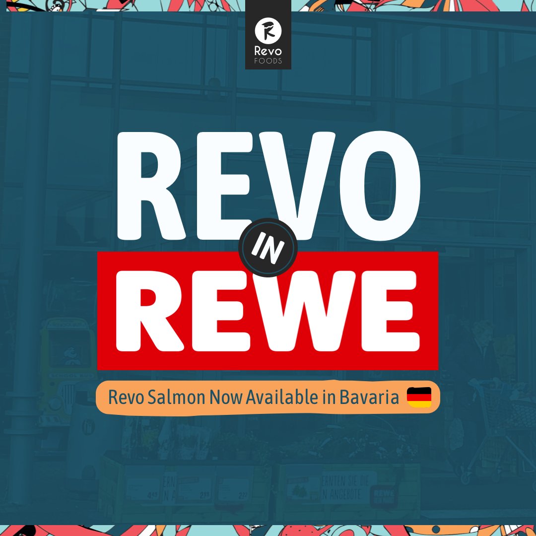 RevoFoods's tweet photo. Germany, Revo is here!
Proud to announce a partnership with #REWE group to supply our #RevoSalmon in more than 70 locations in southern #Germany. You can find the locations on a map on our homepage: https://t.co/AkgEF9gM0V
#marketentry #plantbased #veganseafood https://t.co/YfA7NccuzY