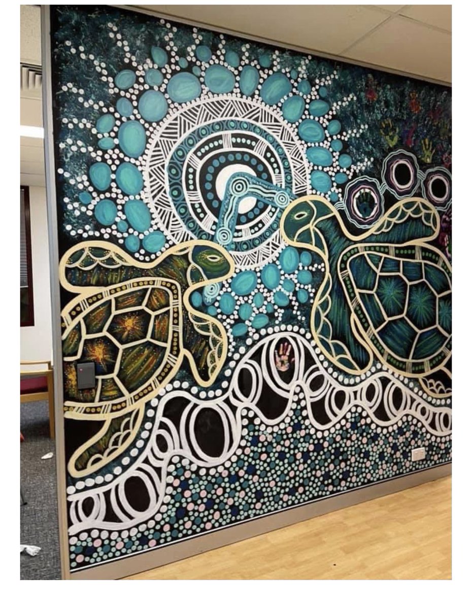 Part of a big mural we did in Inala Qld ✊🏽👣❤️🪃