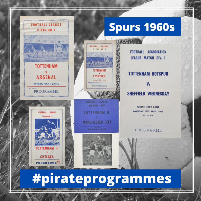 We've managed to track down some great @SpursOfficial #pirate #programmes from the 1960s - including some from their 1960-61 double-winning season #spurs #tottenham #football #footballprogrammes @LadyCP1851 
https://t.co/IVOSlg5CP9 https://t.co/iBjZHJqzkQ