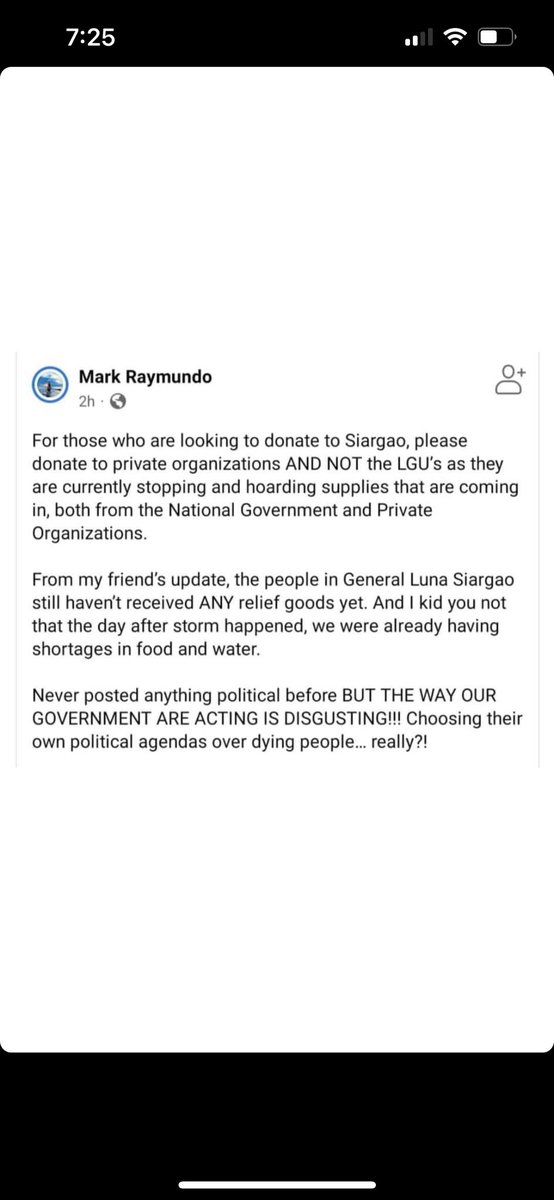 rezgosago's tweet image. LGUs are holding Siargao relief!!! 
Spread!!!!! These are messages from people who are on the ground. 

@lenirobredo @coastguardph @philredcross @ANCALERTS @gmanews @inquirerdotnet 

#SiargaoNeedsHelp #siargao