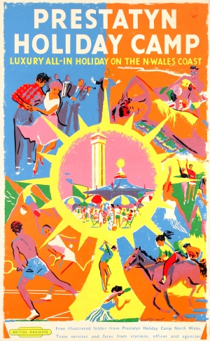 C20Cymru's tweet photo. It's the shortest day of the year, so we can start looking forward to summer again and sunny days in Prestatyn! 1960s artwork by Percy Drake Brookshaw. 
#ShortestDay #WinterSoltice #LookingForwardToSummer #TravelTuesday 
📷 Antikbar https://t.co/KMml7evq7Y