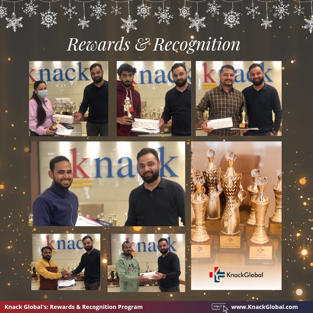 KnackGlobal's tweet photo. Knack Global is proud to have the best combination of talent, determination & attitude that adds up to great performance..
We congratulate and thank all the winners at the Rewards & Recognition Program In Knack Global..
#knackglobal #rewardandrecognition #rewards #recognition https://t.co/qk9FjBfrxM