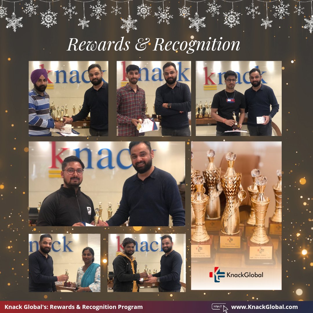 KnackGlobal's tweet photo. Knack Global is proud to have the best combination of talent, determination & attitude that adds up to great performance..
We congratulate and thank all the winners at the Rewards & Recognition Program In Knack Global..
#knackglobal #rewardandrecognition #rewards #recognition https://t.co/qk9FjBfrxM