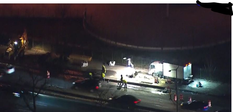 1010stewart's tweet photo. #Manhattan...HEAVY DELAYS! SB #FDRDrive near East #116thStreet emergency construction right lane CLOSED! Traffic JAMMED back up the #HarlemRiverDrive to #141stStreet. @1010WINS @WINSTRAFFICNYC @NYC_DOT https://t.co/xEwfBbKjsB
