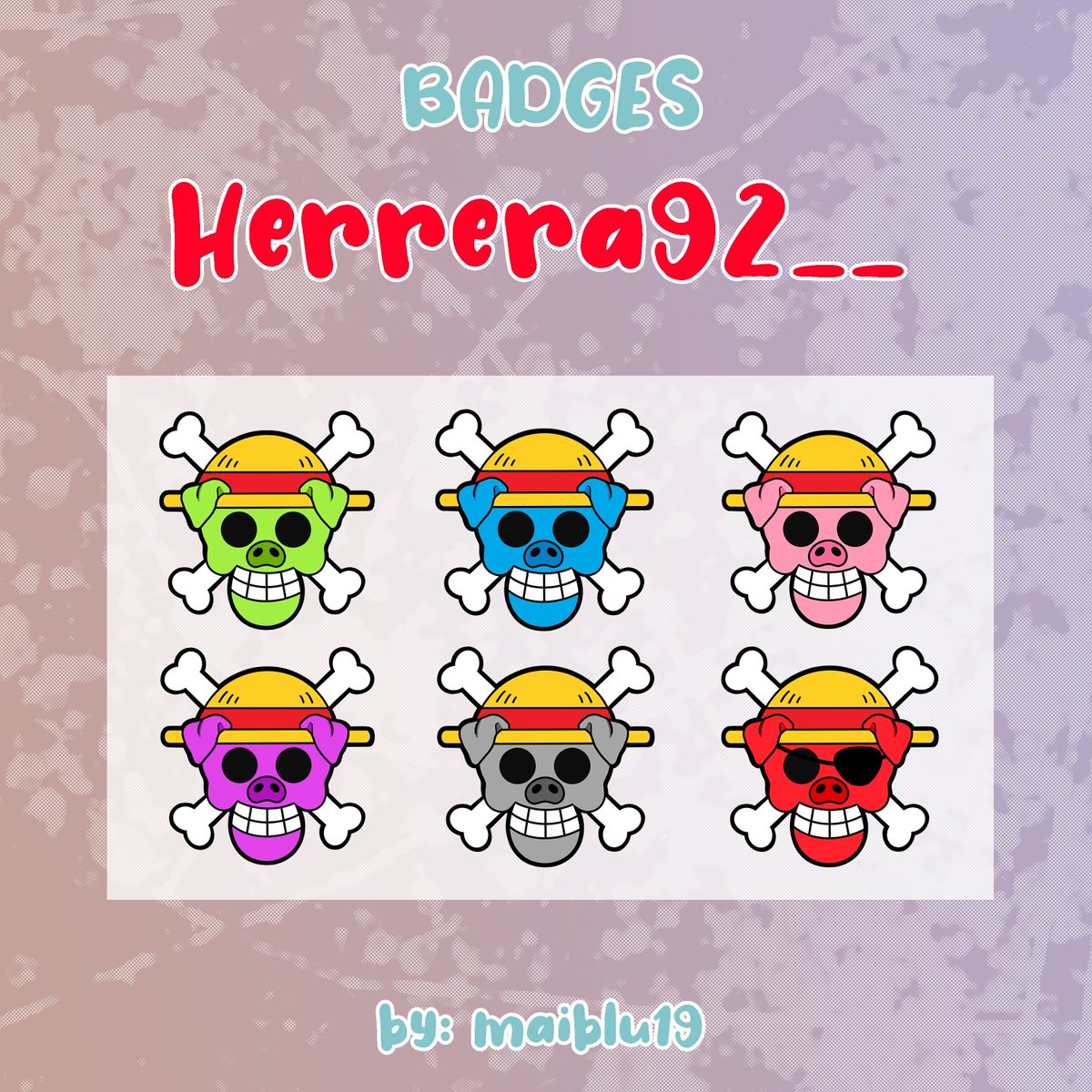 maiblu19's tweet photo. ✨Emblemas para @Herrera9213 ✨
¡Muchísimas gracias!🤗
#twitchemotes #twitch #TwitchEmoteArtist #emotes 
#badges https://t.co/KI0GR130mS