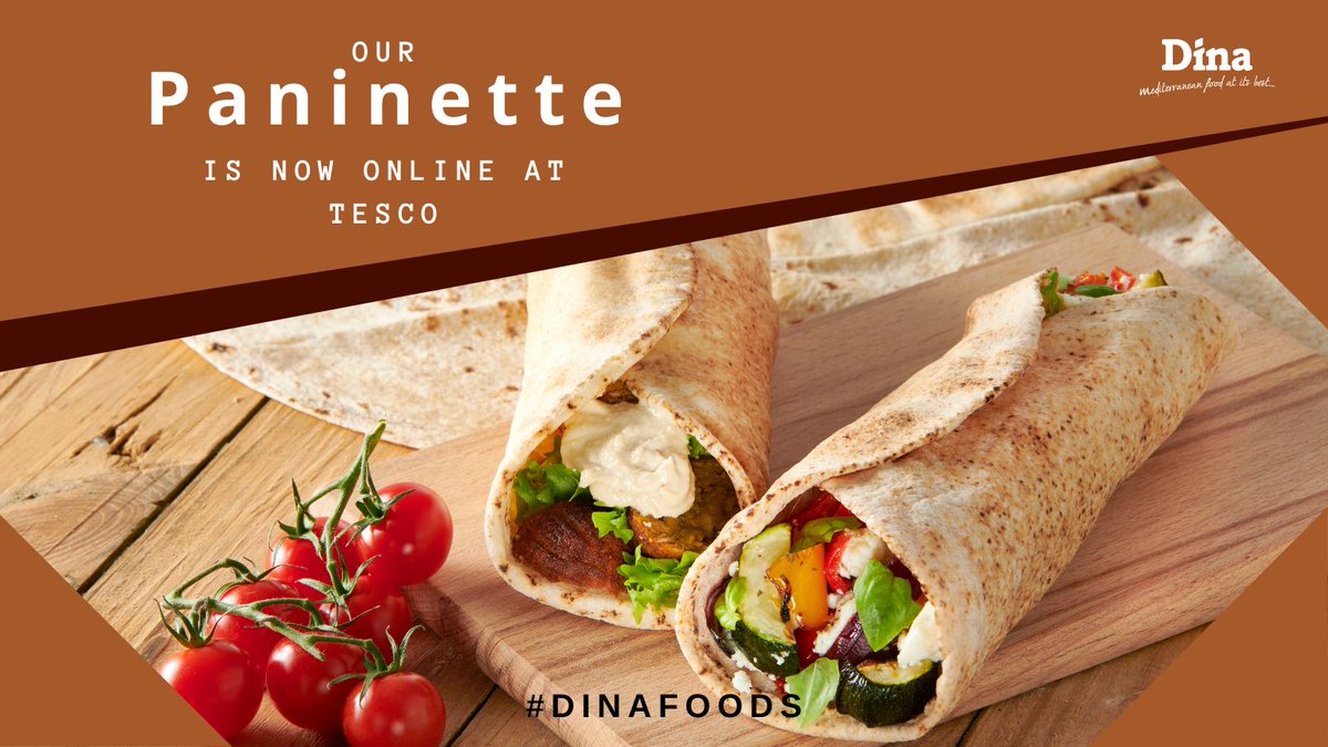 dinafoods's tweet photo. Following the launch of our authentic Paninette® flatbreads in 200 Tesco stores in October, I'm delighted to announce that you can also buy them online at https://t.co/CSUmZkvaXH   https://t.co/vIwzgOLftn

#DinaFoods #Dinalicious #Paninette #Flatbread https://t.co/cBY9wVCAMR