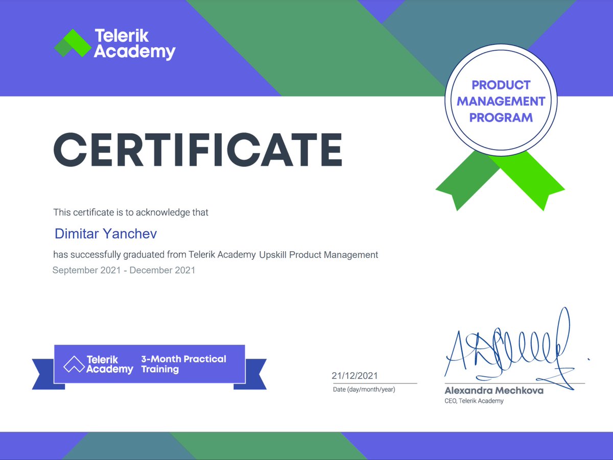 jantschev's tweet photo. 2021 - The year of the certificates 📃✅ Special thanks to @24SevenSocial and @TelerikAcademy for making this happen, all lecturers &amp; mentors and last but not least the great Ohashi team! @galexandrov - I know you'll be reading this 😁 https://t.co/yCgIiPNTgT