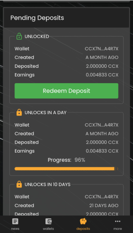 ConcealNetwork's tweet photo. Conceal Hub is just 3 days away from release!

Here are some final sneak-peaks on the 1st of Conceal Hub for both desktop version and mobile. First release has deposits, wallets &amp; news feed only.

What do you guys think about the User Interface?

$CCX #CCX #Crypto #Privacy #DeFi https://t.co/WnWO3wgeJt