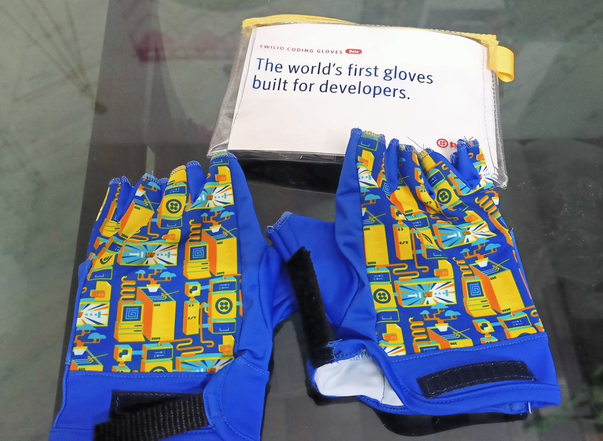 Mr__palindrome's tweet photo. Finally,
Just received the twilio Python #CodingGloves 
Thanks @twilio @TwilioDevs 😊😊 https://t.co/Tuae7hVitQ