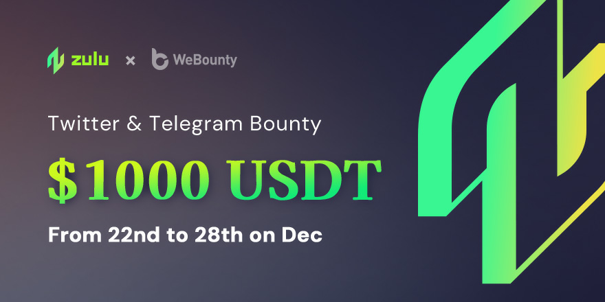 webounty_io's tweet photo. #NewBountyOnline

🎁1,000 $USDT | 7 Days
💻Link: https://t.co/y3lcB5gJDf

⏰Period: 22nd to 28th  Dec，2021 (UTC+0)

💰30 $USDT for 3 lucky guys
✅RT &amp; Like &amp; Follow @webounty_io @Zulufinance 

😍Tag 3 friends &amp; Comment your TRC20 address https://t.co/Np9d6EWnlI