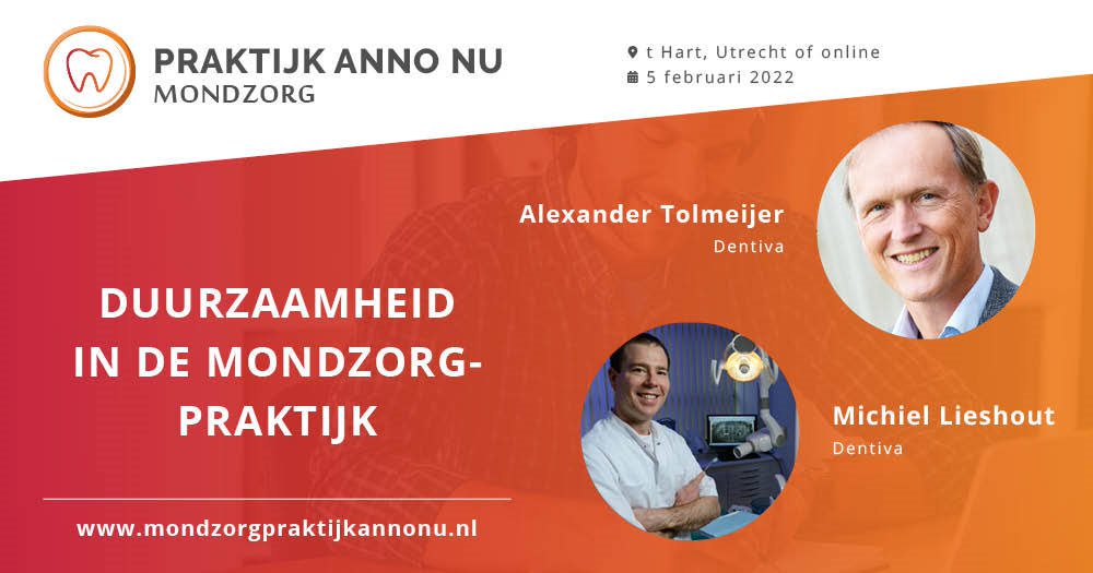 Zorg verlenen heeft invloed op het milieu en daarmee ook op onze gezondheid. Tijdens deze sessie delen Michiel Lieshout en Alexander Tolmeijer hun kennis om de eerste stap naar duurzame mondzorg te nemen. Meld u nu aan voor Mondzorgpraktijk Anno Nu via bit.ly/3z3upCg