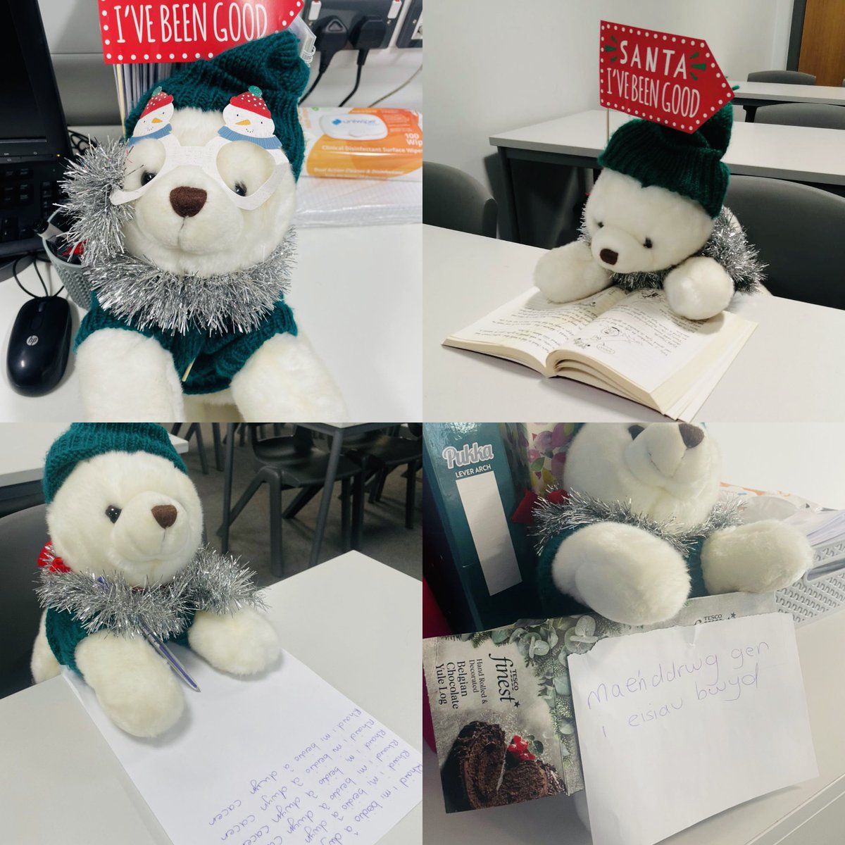 cymraeglanclwyd's tweet photo. Rydym wedi bod yn dod o hyd i’r arth yma o gwmpas yr adran wythnos diwethaf! Ond pwy sy’n gyfrifol??!! 🤔 @trochiygc @GlanClwyd7 @Blwyddyn_9_YGC @ygc_10 👀 https://t.co/4Er5LsGlbV