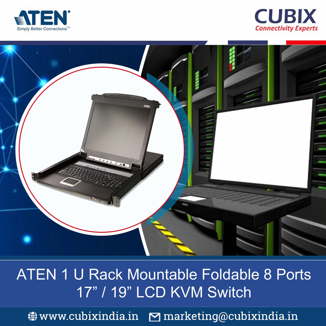 CubixIndia's tweet photo. The #CL5708 offers a space saving, streamlined approach to KVM switch technology by integrating a keyboard, 17" or 19" LED-backlit LCD monitor, and touchpad in a 1U rack-mountable sliding housing. 
A single CL5708 can control up to 8 computers.
CL 5708M: 17" LCD
CL 5708N: 19" LCD https://t.co/ymS9brgmLu