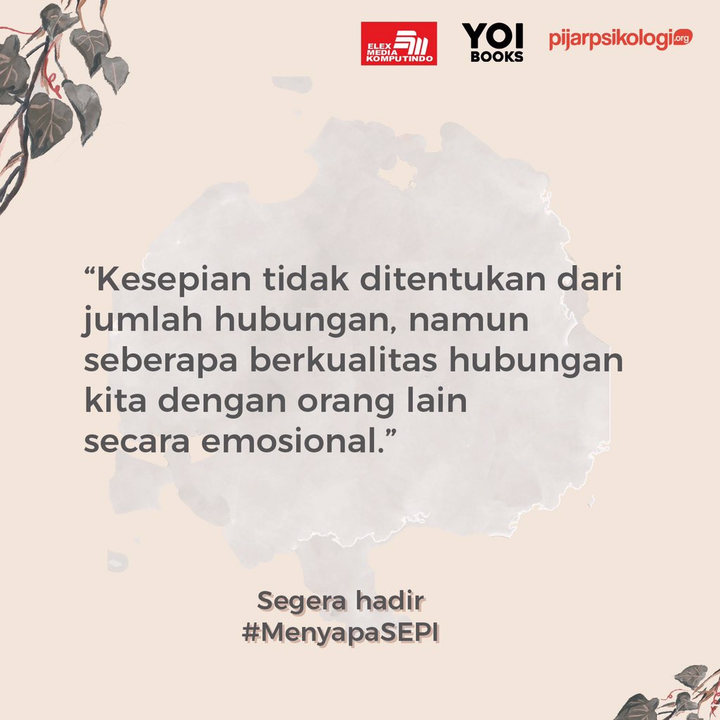 pijarpsikologi's tweet photo. Berapa pun banyak jumlah orang di dalam kehidupan kita, rupanya hal tersebut tidak dapat menghindarkan kita dari rasa kesepian.
Tunggu sesaat lagi.
#UnderstandingHumanSeries
#MenyapaSEPI
#sepi #loneliness #kesepian
#kesehatanmental
#mentalhealth https://t.co/IhCQV2A8wM
