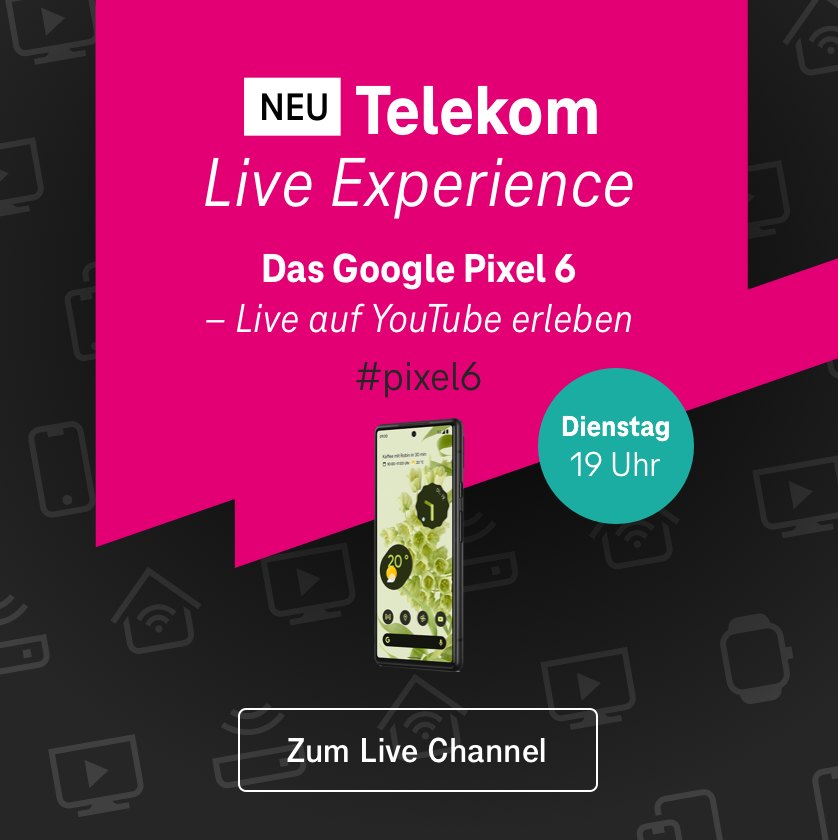 Telekom_hilft's tweet photo. Die #TelekomLiveExperience auf @YouTube geht in die letzte Runde für 2021! Wir sind um 19 Uhr im Telekom Shop am #Marienplatz in München & stellen euch das Google #Pixel6 & #6Pro vor. Fragen zum Gerät? Stellt sie uns! Hier geht´s lang: 🔗https://t.co/wuv2eM5BLn https://t.co/9eIv1IBt3f