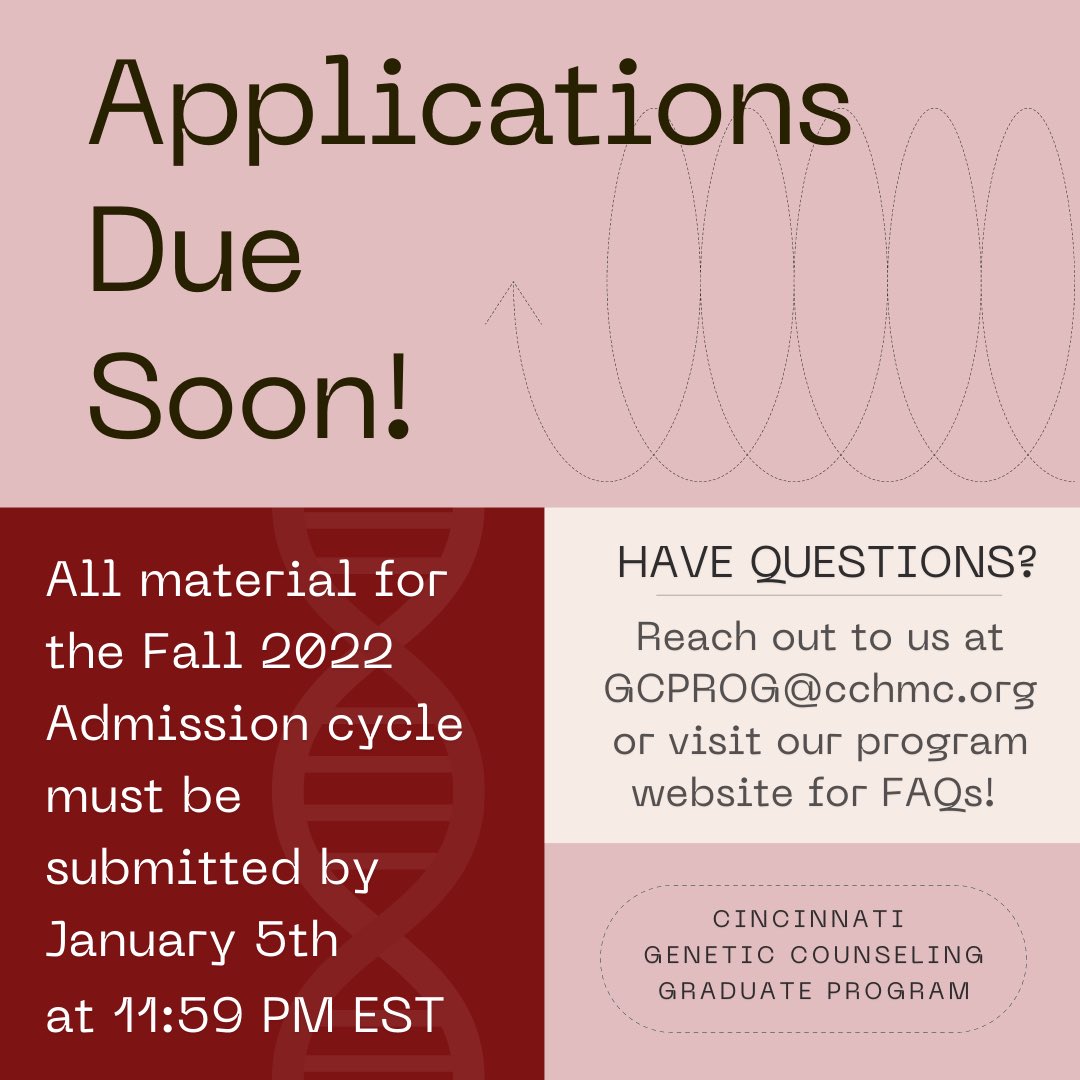 Good luck, #ProspectiveGC!