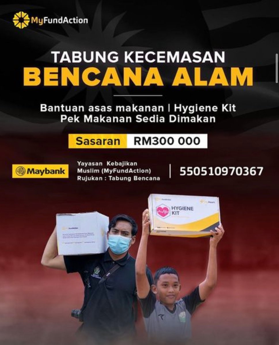 FezzaHussin's tweet photo. @MyFundAction Kami membuka peluang untuk meringankan beban mereka yang terjejas banjir dengan berkongsi rezeki melalui Tabung Kecemasan Bencana Alam MyFundAction @myfundaction

Yayasan Kebajikan Muslim (MyFundAction) 
Maybank 
550510970337 https://t.co/zHsBhhiA8h