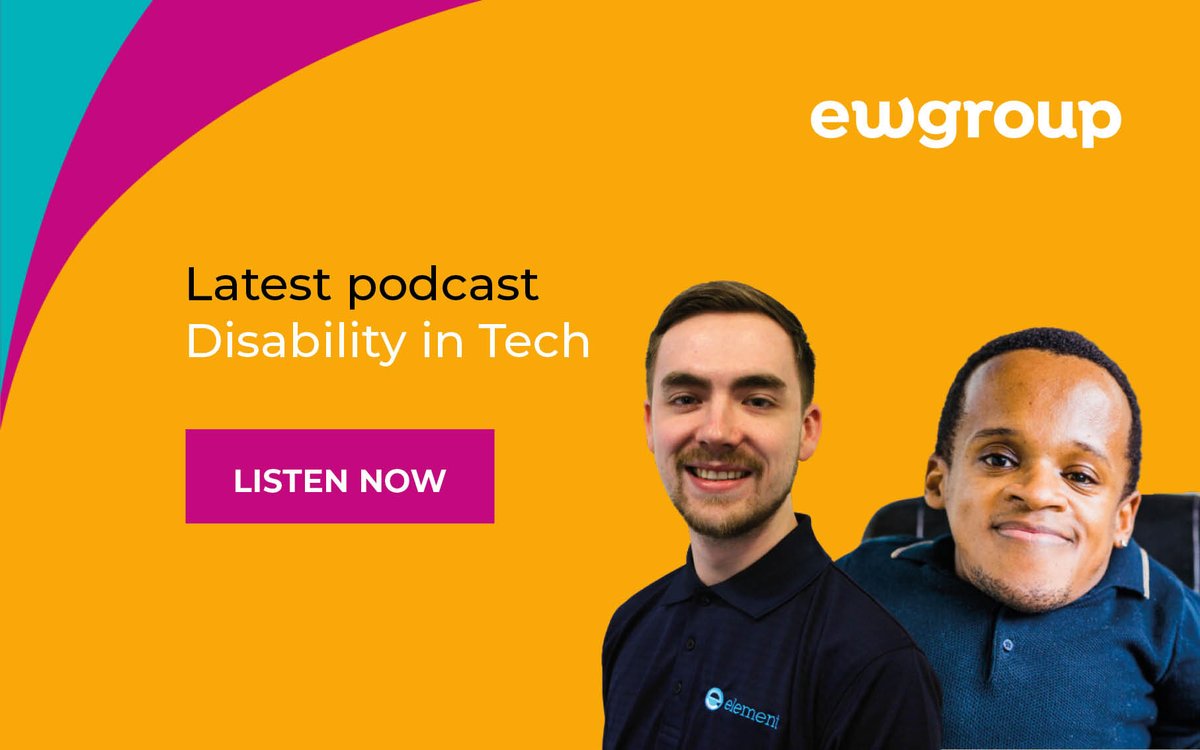 theewgroup's tweet photo. In our latest podcast on disability in tech, @WinstonSpeaker, EW DE&amp;I Consultant, and @MatthewGough8, HR Business Partner at @ElementTesting, discuss bias in algorithms and how we can create an inclusive workplace for the disabled. https://t.co/D6UT0zBt4s 
#diabilityawareness https://t.co/YxqbaALyOS
