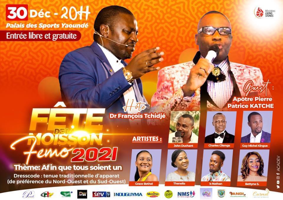 Ledawa's tweet photo. 🏆 FEMO (Fête de la Moisson) 2021: La prière c’est la base, la FEMO c’est un moment de prière pour le Cameroun 🇨🇲
Thème - AFIN QUE TOUS SOIENT UN !
Lien pour réserver sa place 👉🏾 https://t.co/FWBGNBCQxW
#FEMO #ACADEV https://t.co/no2OLo25xC