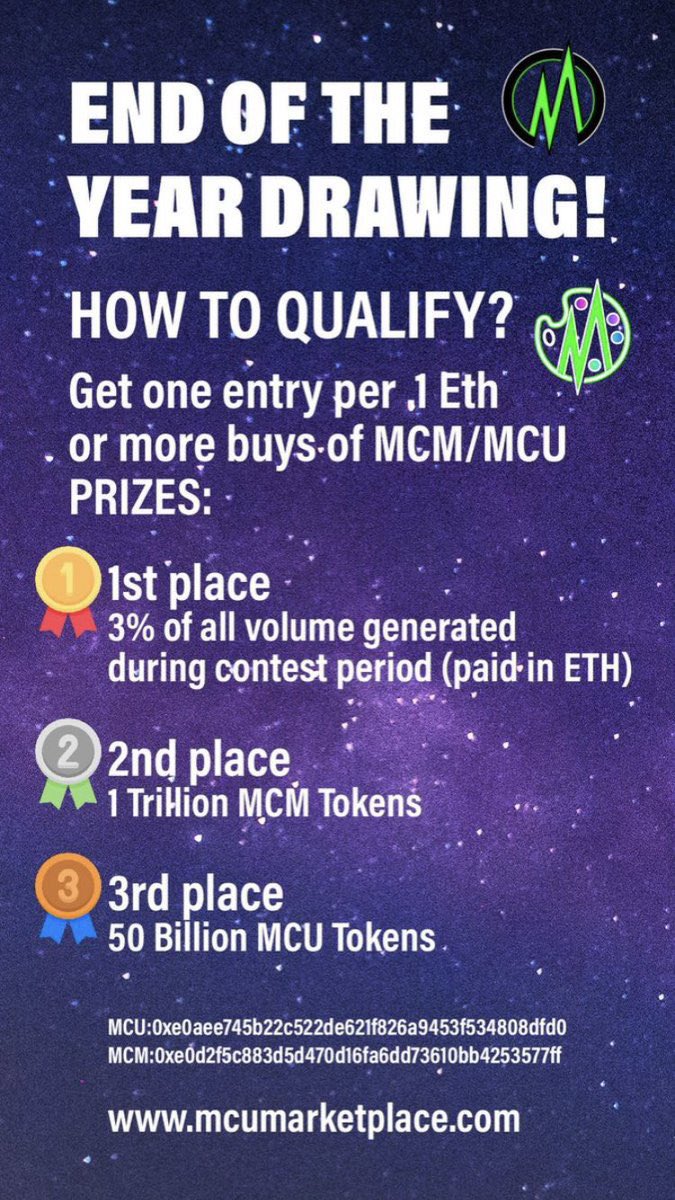 DemonicLoki's tweet photo. @DroDeLeon @InuSaitama @ElonMansur $MCU $MCM @MCUMarketplace Giveaway🚨

you can enter as many times as you wish. (min 0.1 eth per entry).

🔱 3 winners will be selected at the end of the contest.

get your bags before it's too late.

tg : https://t.co/AdrWVtIwes
@yourpop3 @adamEshelton #saitamainu #ShibainuCoin https://t.co/ziRrqyVkOi