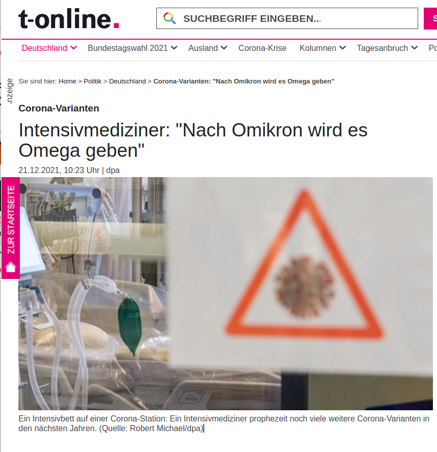 LGcommaI's tweet photo. Da, was sage ich? Es geht (langsam aber sicher) schon damit los!

Schon bald wird es Schlagzeilen von Typ
 'WHO: Omega infiziert auch Geboosterte'
geben.

#OmegaVariant https://t.co/Dz5PNl8p7m