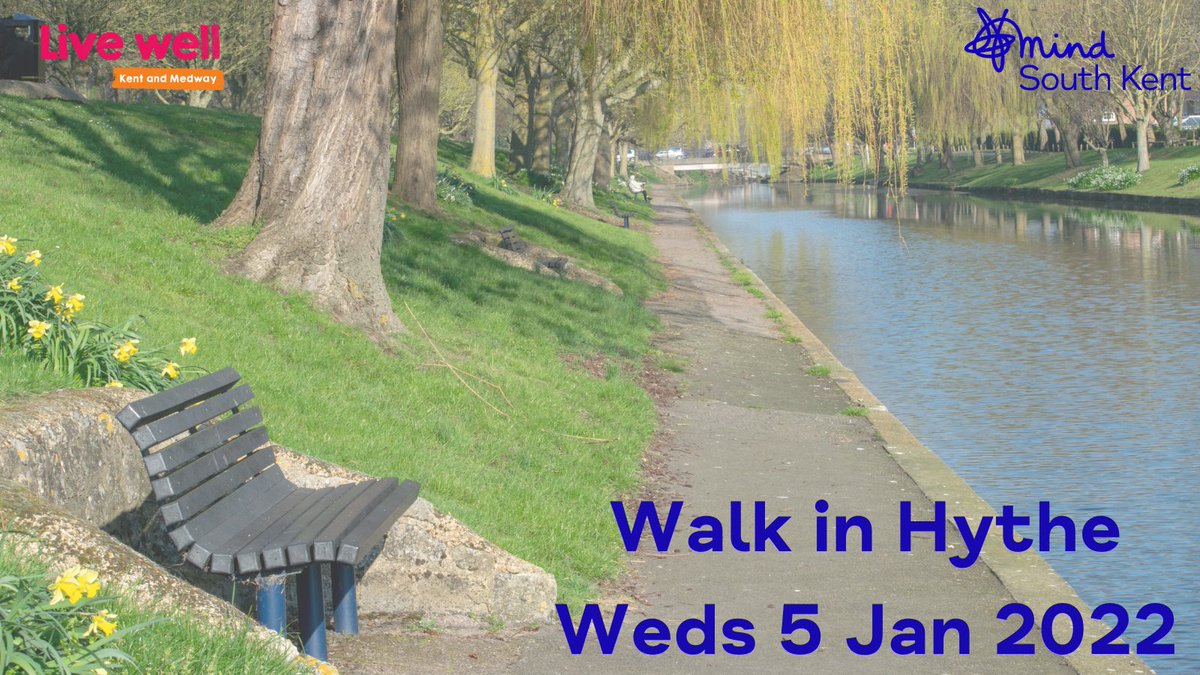 SouthKentMind's tweet photo. Start the new year with a breath of fresh air! 🌳
Join us for a walk in Hythe on Weds 5 Jan, 11:30 am!
More info: https://t.co/ndExQ3cWpr
#newyear2022 #walkingroup #activeself #hythe #mentalhealthmatters https://t.co/koLVue4udw