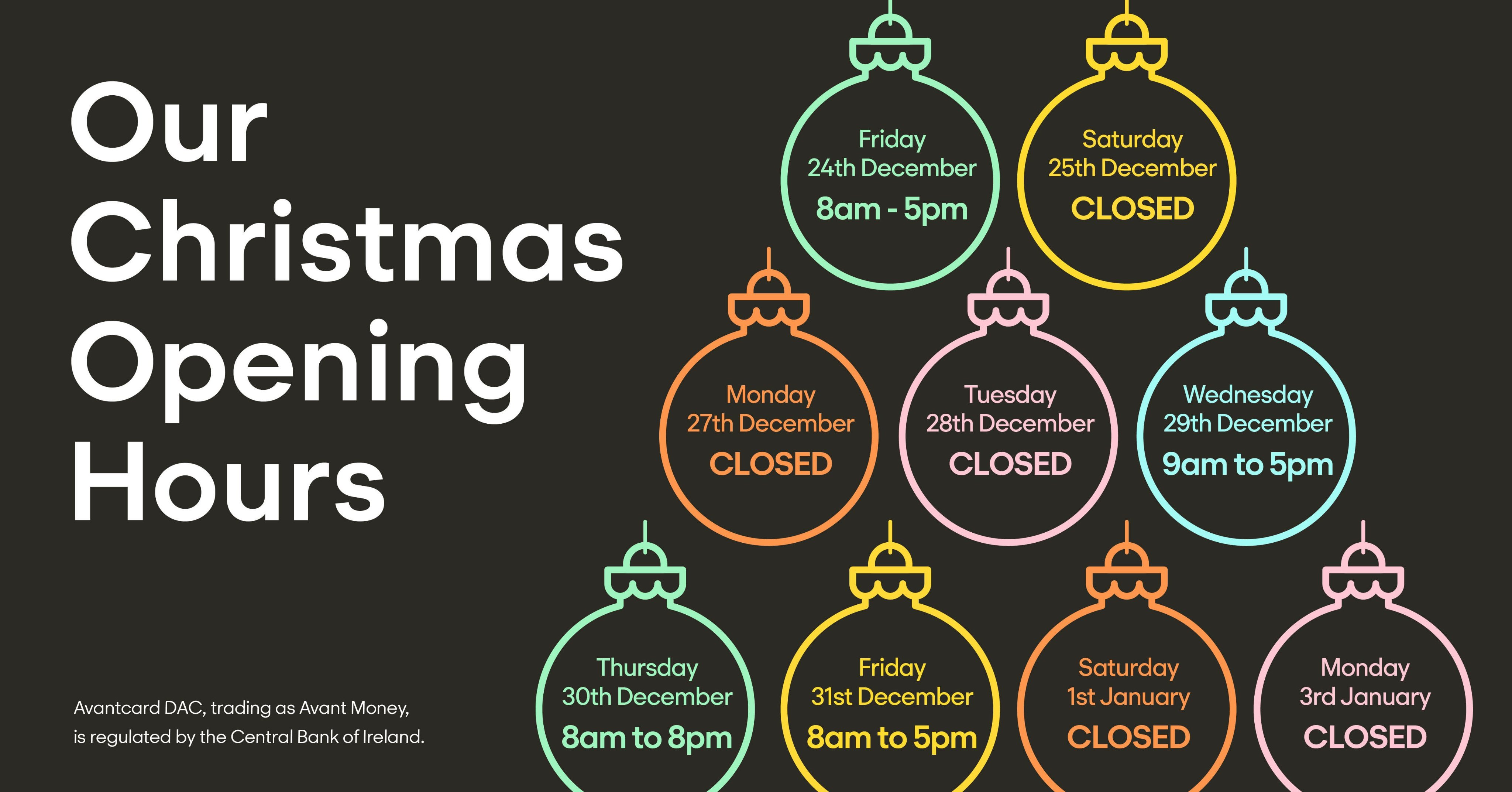 Bank Of Ireland Christmas Opening Hours 2022 Avant Money (@Avantmoneyire) / Twitter