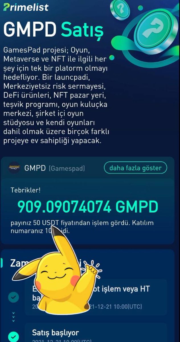 $GMPD dağıtımı sonlandı. Çekiliş ile katılan 2700 kişiye 909 adet $GMPD dağıtıldı. ⏰17:00'da Huobi'de işleme başlayacak. #huobiprimelist #huobi #Kucoin #binance #BTC