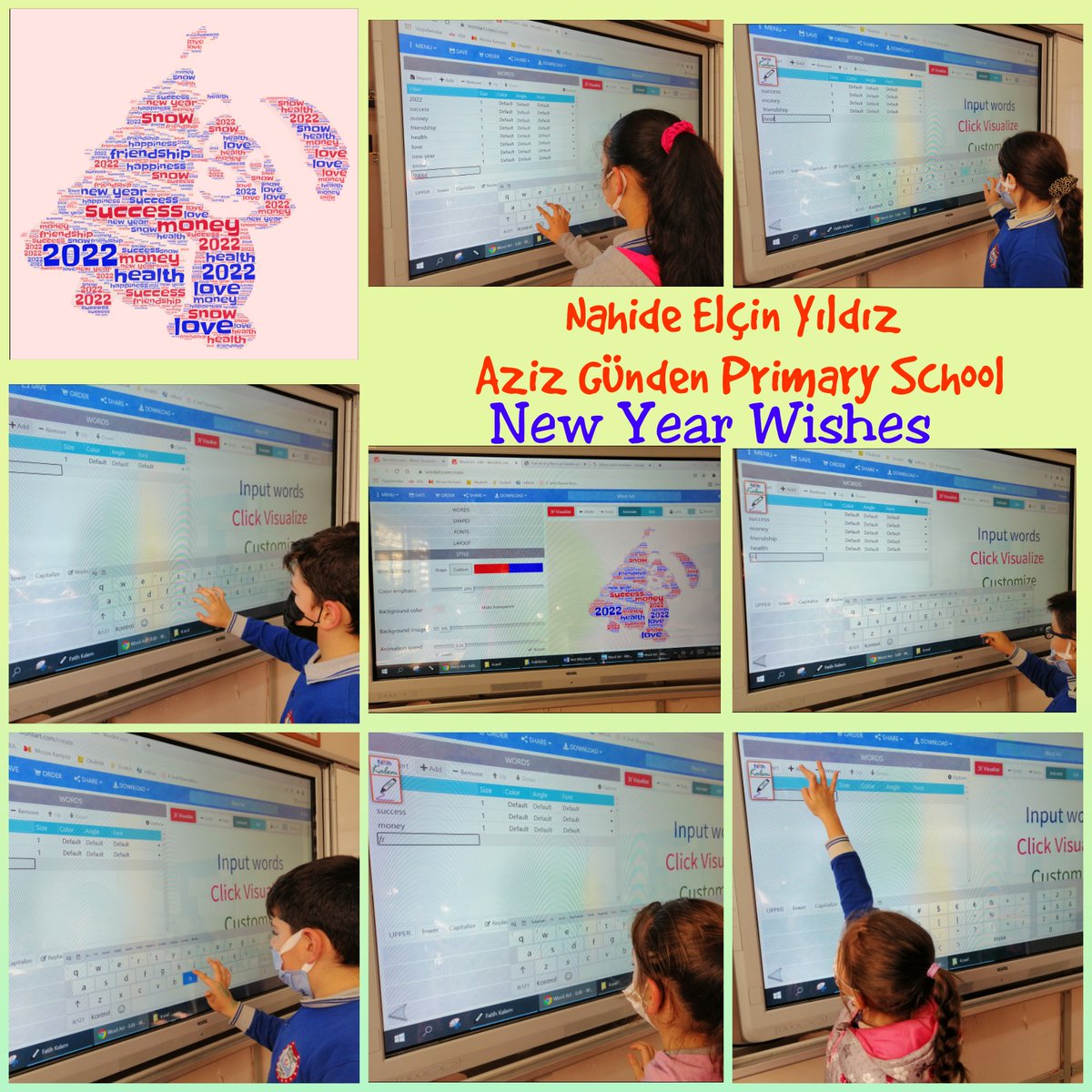 Aziz Günden İlkokulu-"Miracle of Words" eTwinning projemizin yeni yıl WordArt kitabı için öğrencilerimizle beraber yeni yıl dileklerimizden oluşan İngilizce kelime bulutu yaptık 🙂 <a href="/AzizGunden/">Aziz Günden İlkokulu</a> <a href="/HalilVardi59/">HALİL VARDI 🇹🇷🇹🇷🇹🇷</a> <a href="/eTwinningDestek/">eTwinning Projects Dissemination</a> <a href="/CorluMem/">Çorlu Milli Eğitim Müdürlüğü</a> <a href="/eTwinningTKRDG/">eTwinning</a>