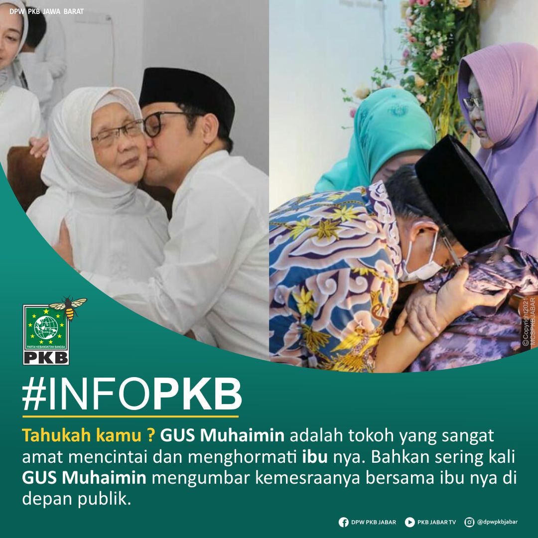 GUS Muhaimin alh tokoh yang sangat amat mencintai dan menghormati ibu nya. Bahkan sering kali GUS Muhaimin mengumbar kemesraanya bersama ibu nya di depan publik.
#gusmuhaimin
#syaifulhuda  #cakimin #syaifulhooda #ibu #hariibu

 @dpp_pkb <a href="/cakimiNOW/">A Muhaimin Iskandar</a> @syaifulhooda <a href="/AcepJamaludin17/">Acep Jamaludin</a>