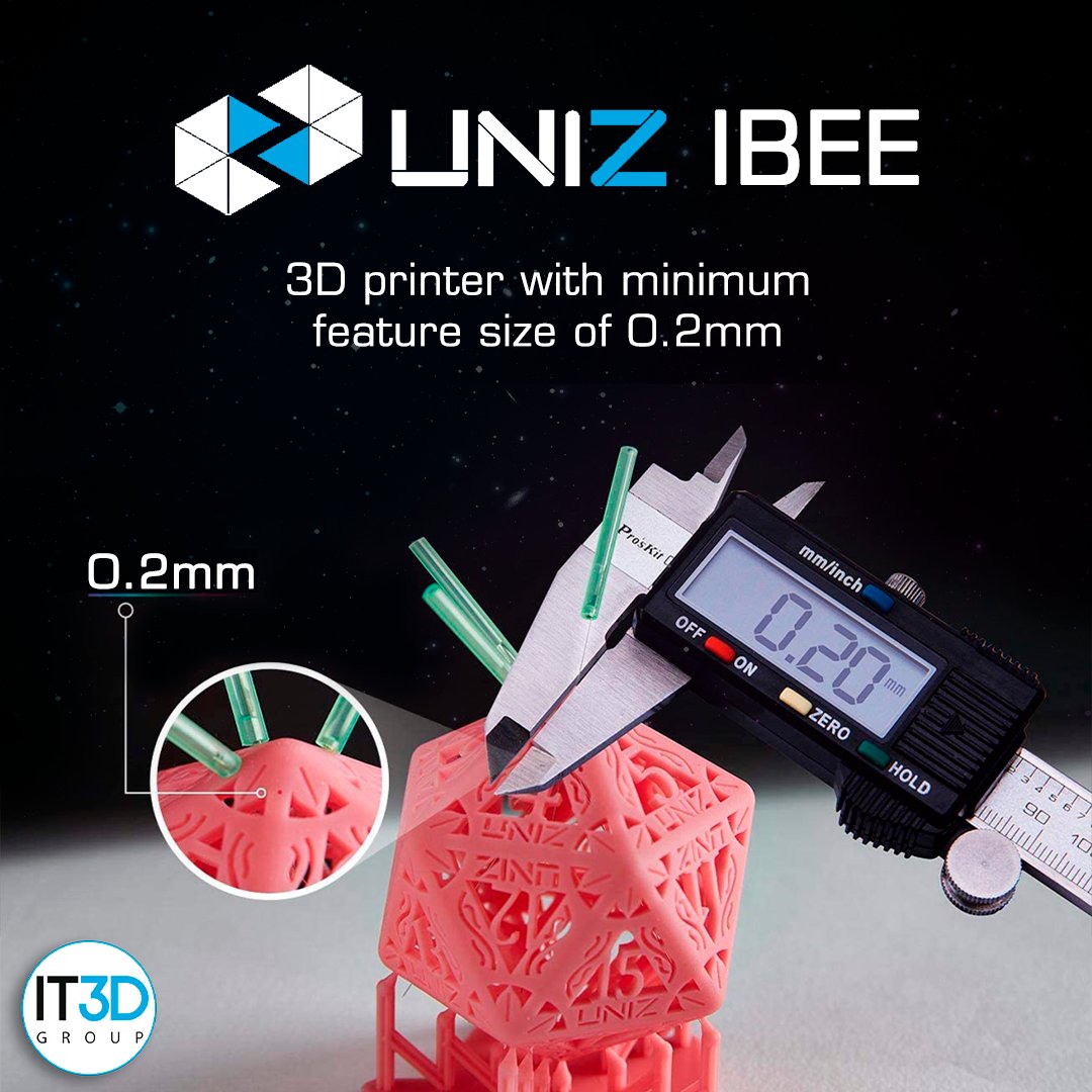 🔹 Uniz IBEE 🔹

The world's first large-scale consumer #SLA printer that can deliver accurate, crispy results and a perfectly smooth finish. With a minimum feature size of 0.2 mm.

Get to know the IBEE on our website: it3d.com/en/3d-printers…

@UniZ3D #IBEE #3Dprinter #LCD #3D