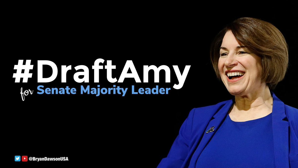 JannieJo8's tweet photo. @Amy_Siskind #DraftAmy
@amyklobuchar for Majority Leader https://t.co/qo1J9K2zl4